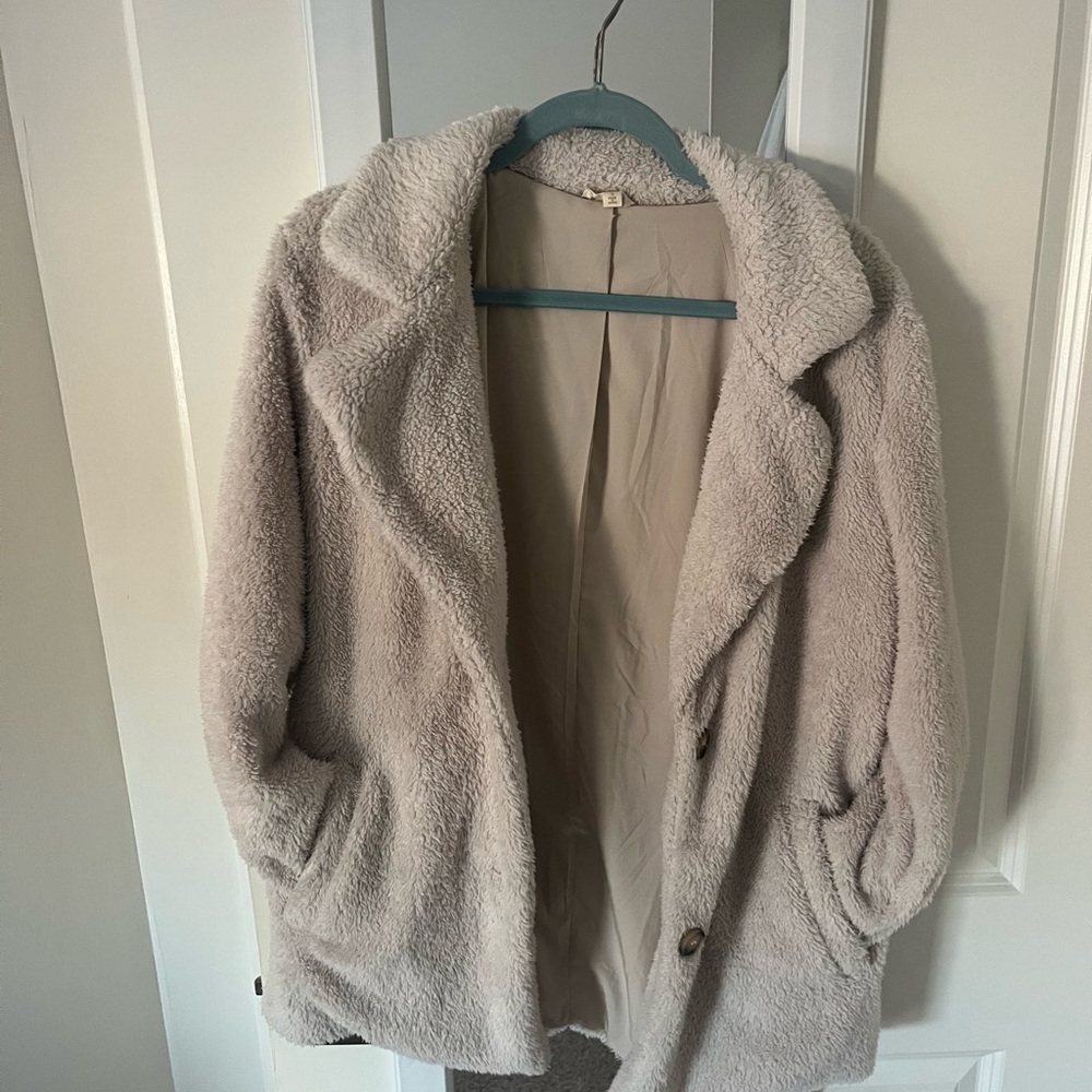 Off white Teddy Jacket/peacoat - Picture 4 of 5